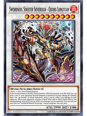 Swordsoul Sinister Sovereign - Qixing Longyuan - MZTM-EN090 - Rare 1st Edition