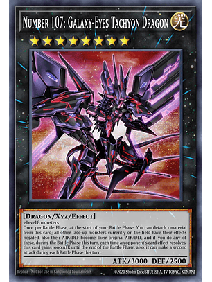Number 107: Galaxy-Eyes Tachyon Dragon - MZTM-EN091 - Rare 1st Edition