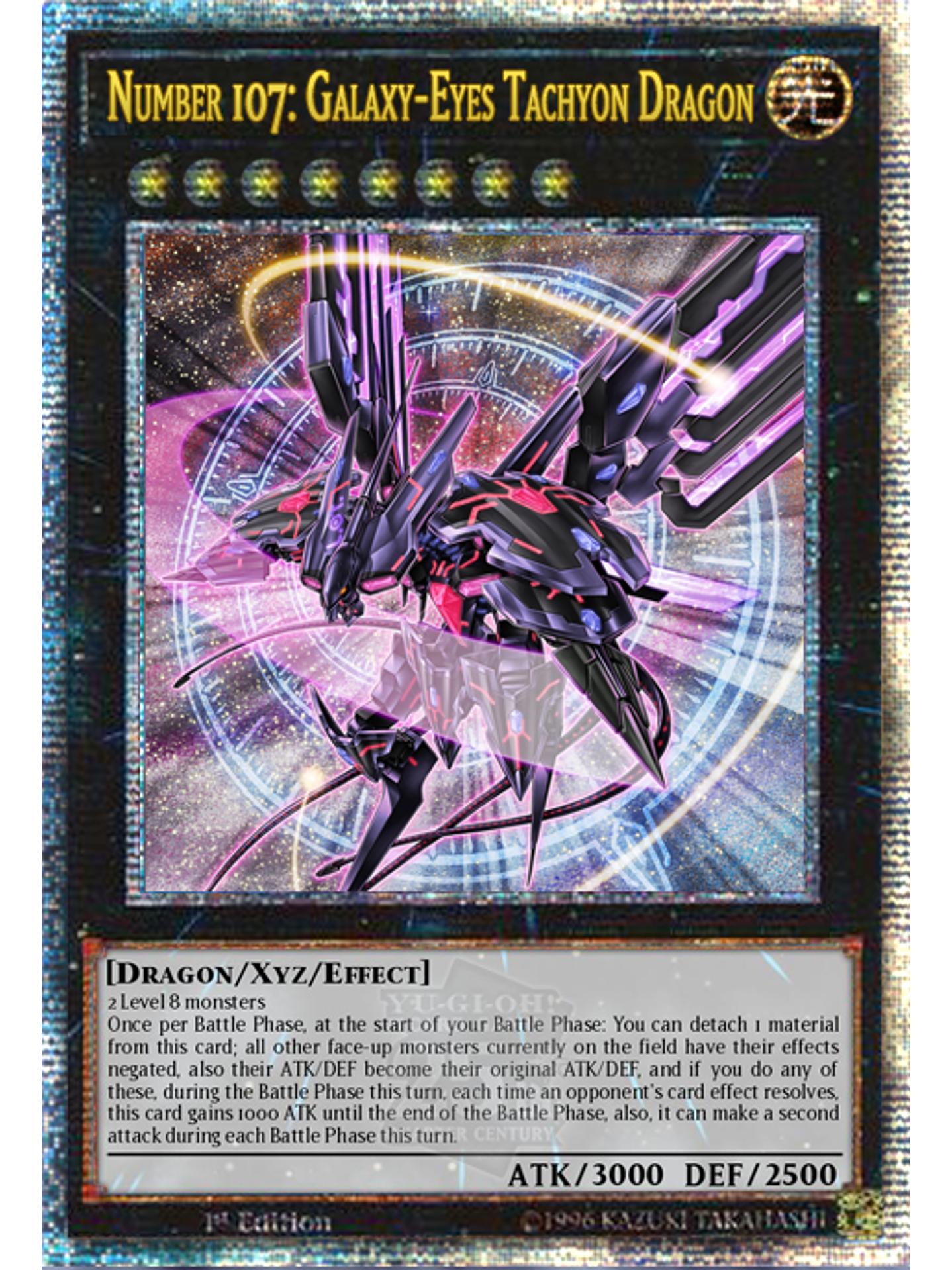 Number 107: Galaxy-Eyes Tachyon Dragon - MZTM-EN091 - Quarter Century Secret Rare 1st Edition 1
