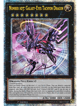 Number 107: Galaxy-Eyes Tachyon Dragon - MZTM-EN091 - Quarter Century Secret Rare 1st Edition