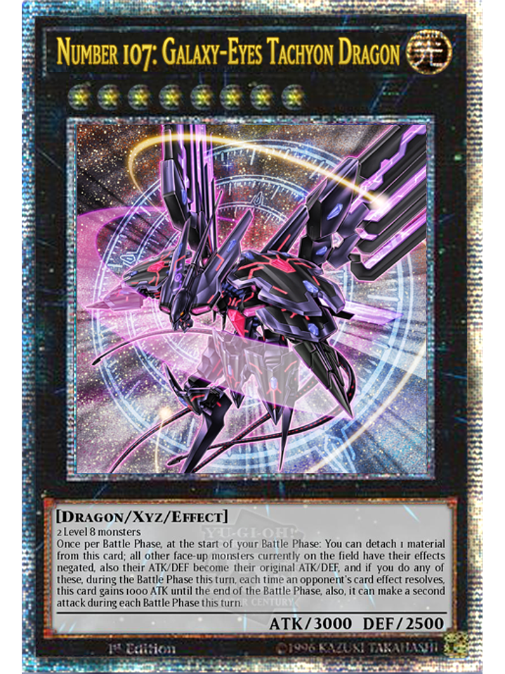 Number 107: Galaxy-Eyes Tachyon Dragon - MZTM-EN091 - Quarter Century Secret Rare 1st Edition 1