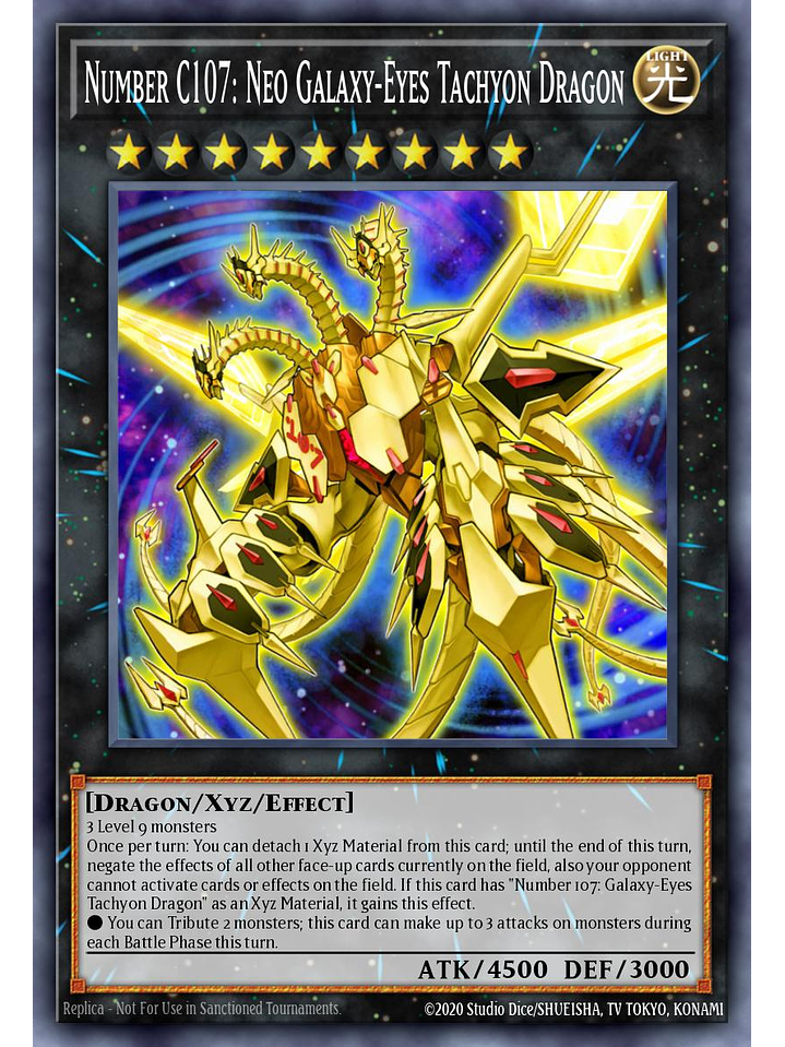 Number C107: Neo Galaxy-Eyes Tachyon Dragon - MZTM-EN092 - Rare 1st Edition 1