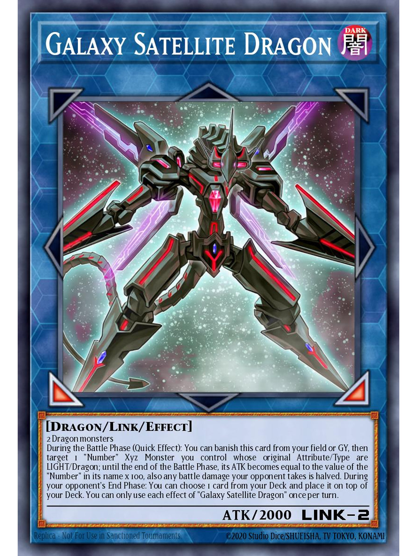 Galaxy Satellite Dragon - MZTM-EN096 - Rare 1st Edition 1