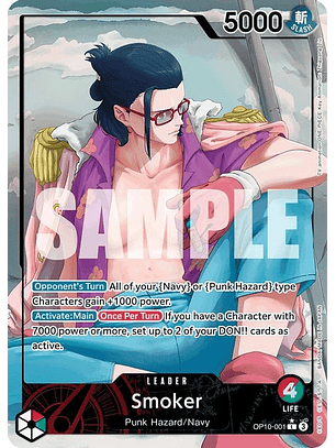 OP10-001 (Alternate Art) Smoker (001)