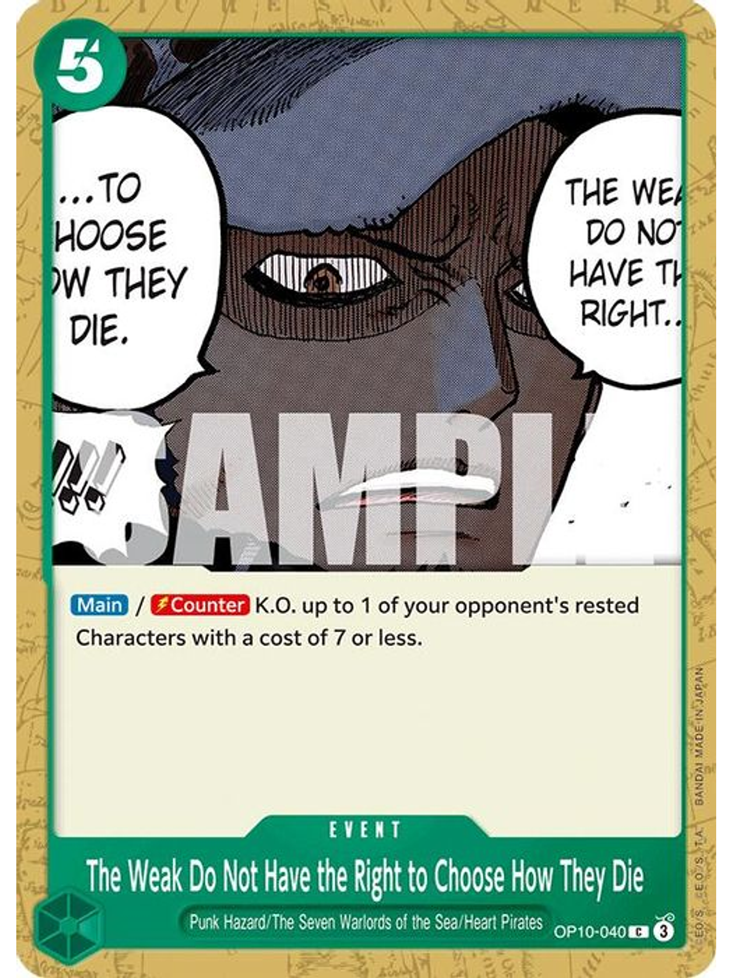 OP10-040 C The Weak Do Not Have the Right to Choose How They Die 1