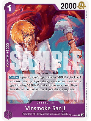 OP10-063 R Vinsmoke Sanji