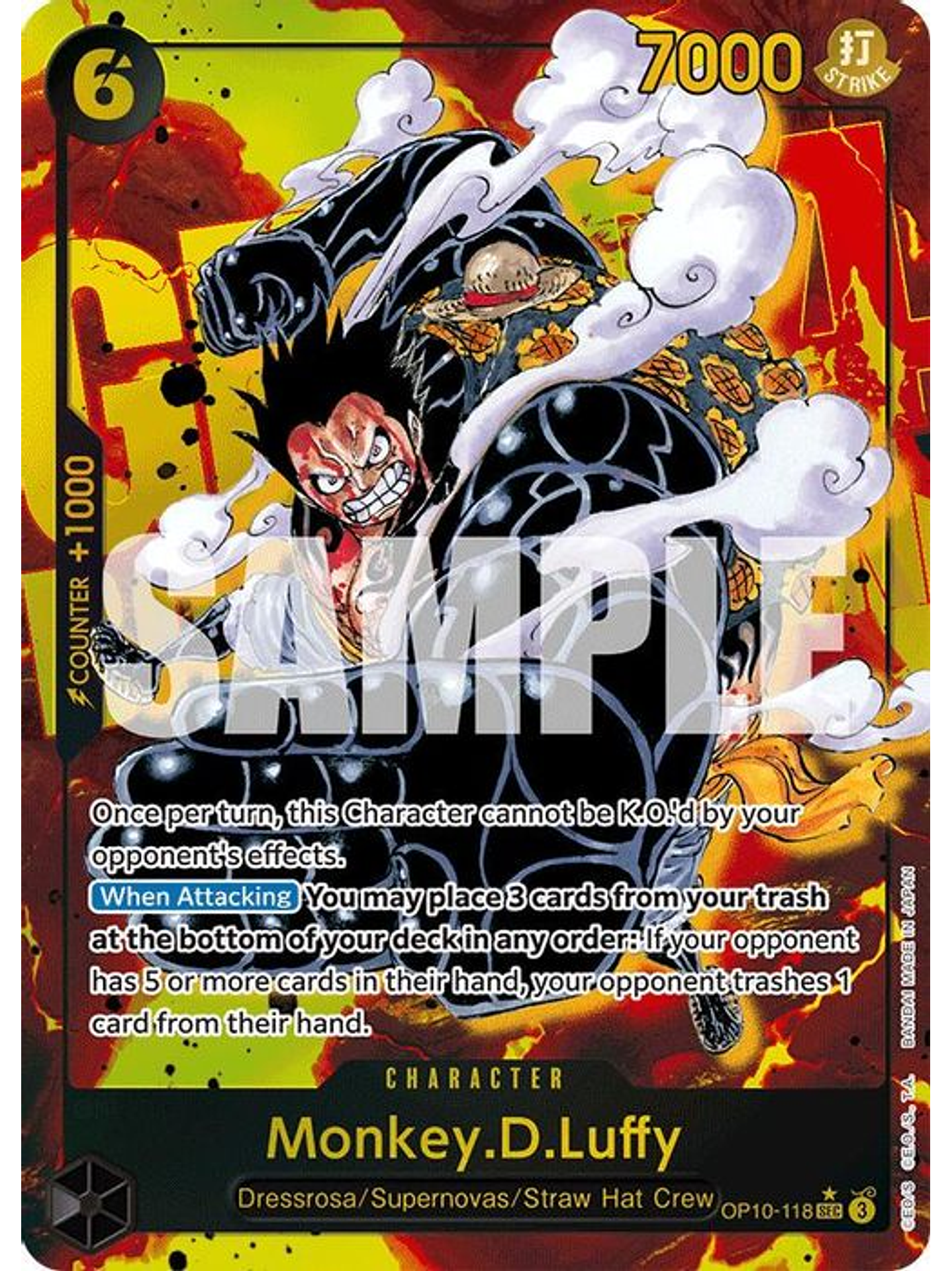 OP10-118 (Alternate Art) Monkey.D.Luffy (118) 1