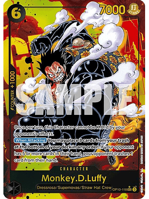 OP10-118 (Alternate Art) Monkey.D.Luffy (118)