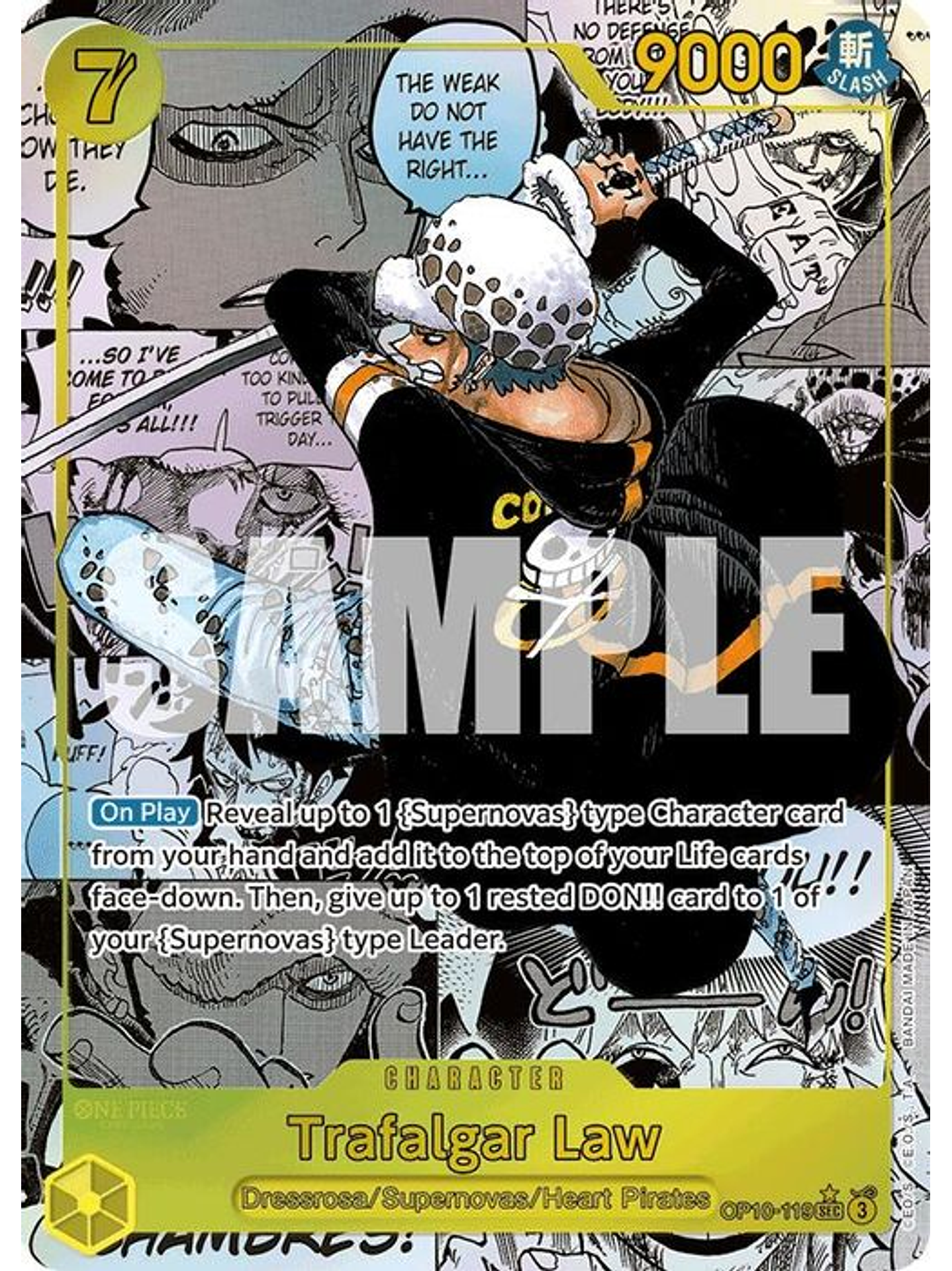 OP10-119 (Alternate Art) Trafalgar Law (119) (Manga) 1
