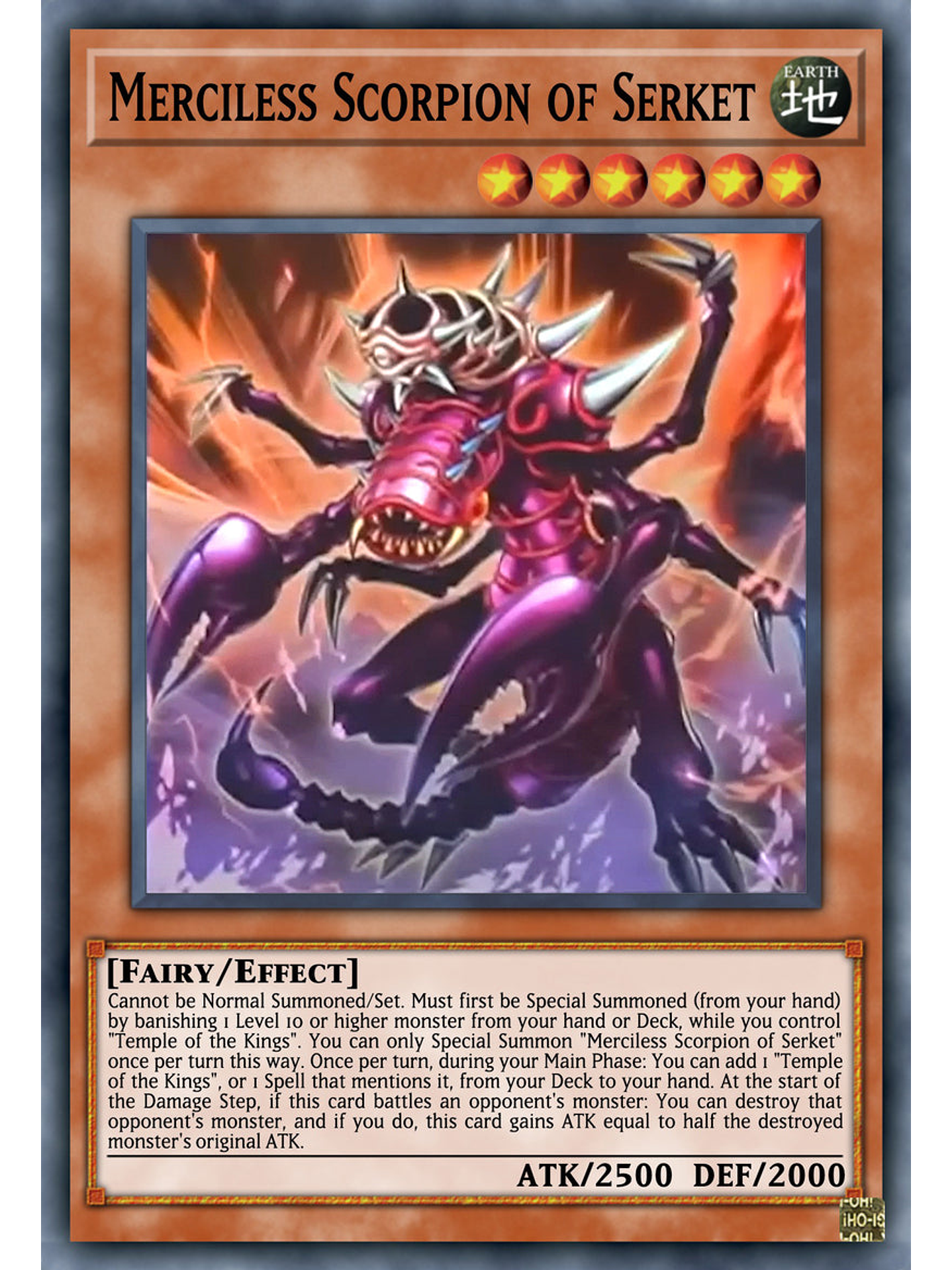 Merciless Scorpion of Serket - MZTM-EN002 - Collector's Rare 1st Edition 1