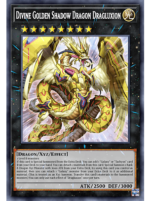 Divine Golden Shadow Dragon Dragluxion - MZTM-EN014 - Collector's Rare 1st Edition