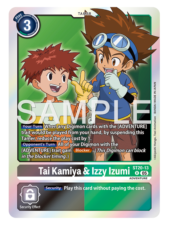 ST20-13 R Tai Kamiya & Izzy Izumi 1