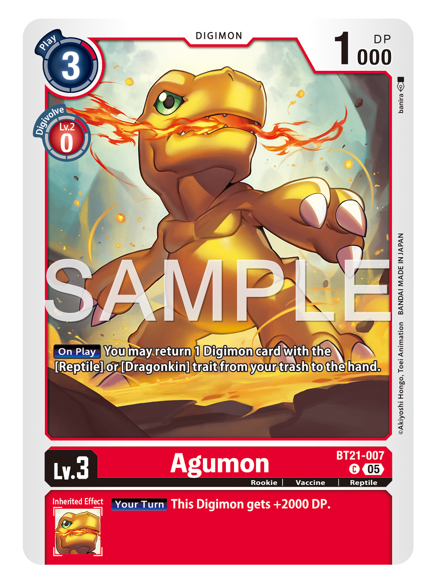 BT21-007 C Agumon 1