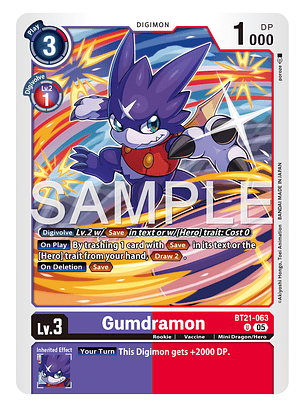BT21-063 U Gumdramon
