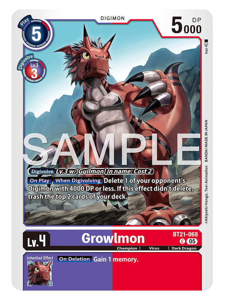 BT21-068 C Growlmon 1