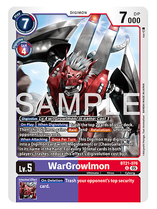 BT21-076 U WarGrowlmon