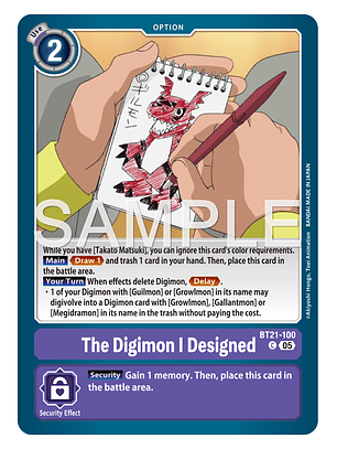 BT21-100 C The Digimon I Designed