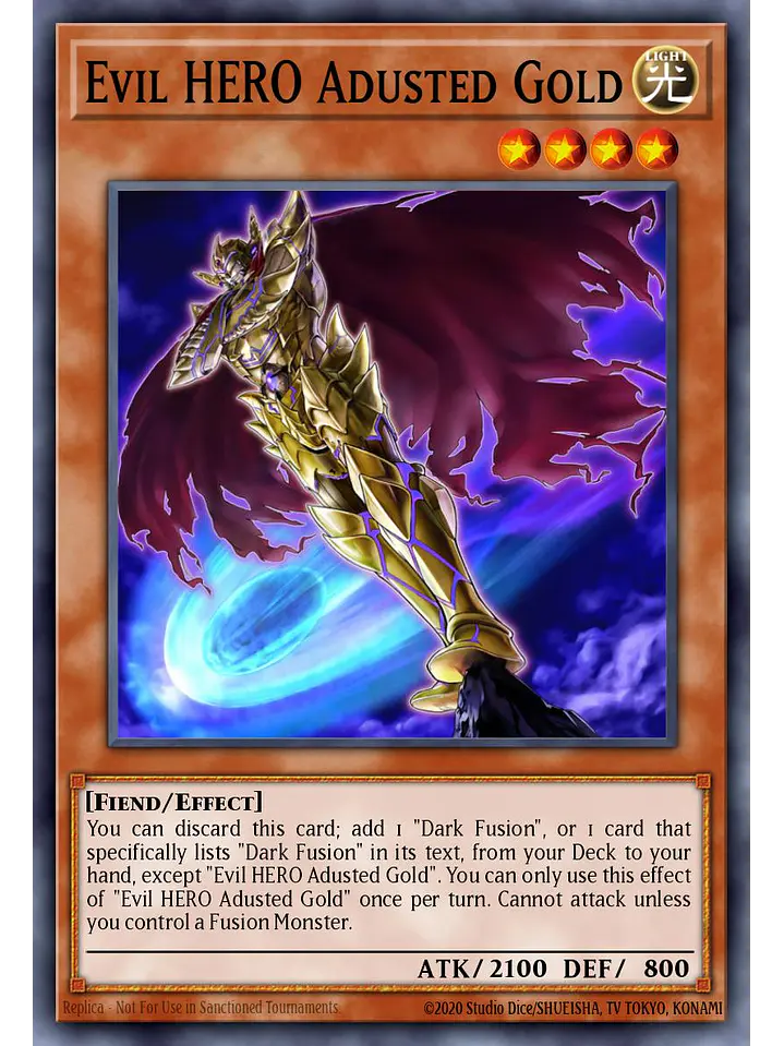 Evil HERO Adusted Gold - RA04-EN029 - Super Rare 1