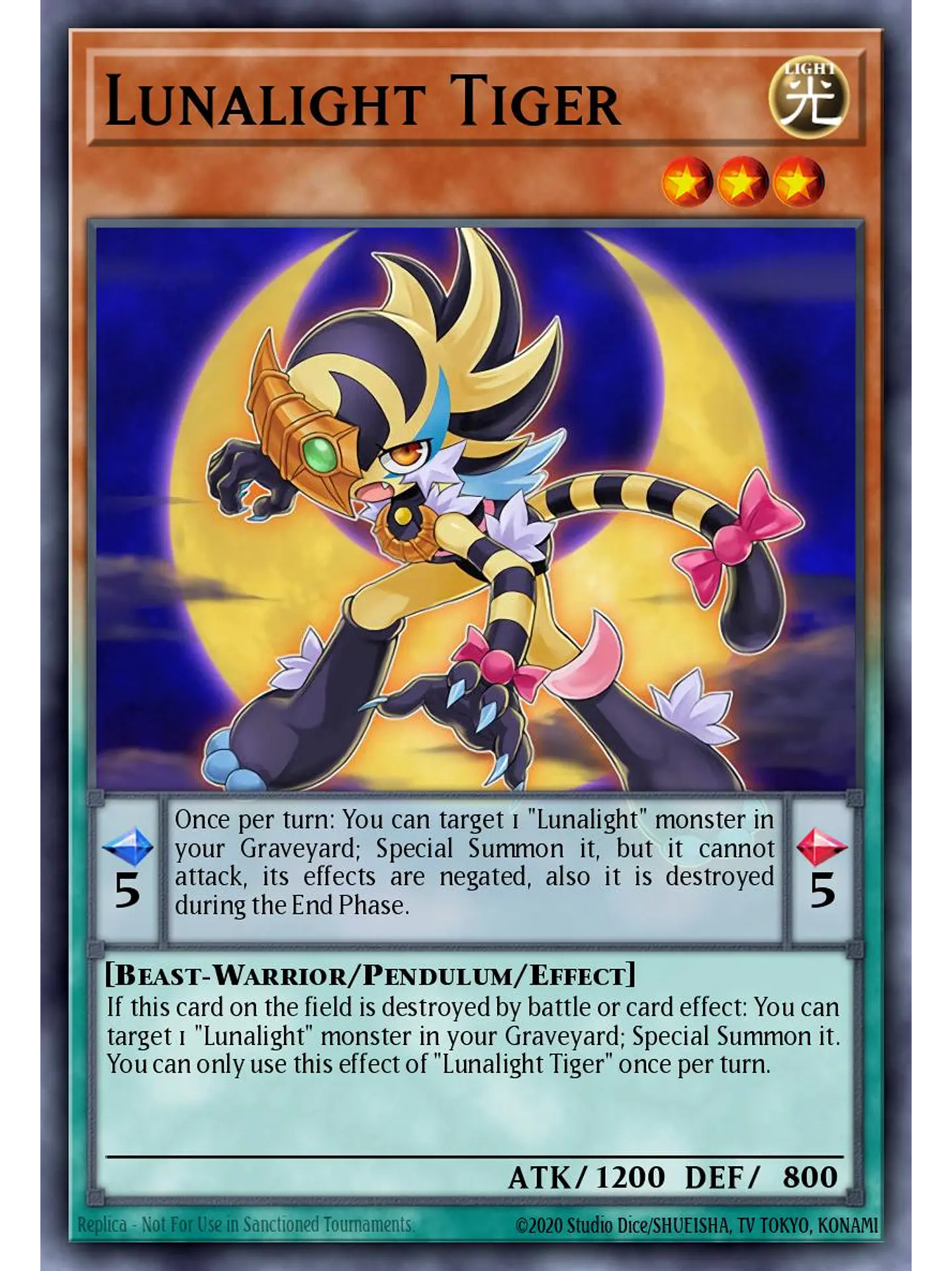 Lunalight Tiger - RA04-EN020 - Platinum Secret Rare 1