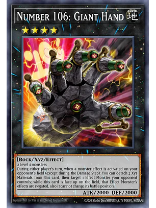 Number 106: Giant Hand - RA04-EN066 - Platinum Secret Rare