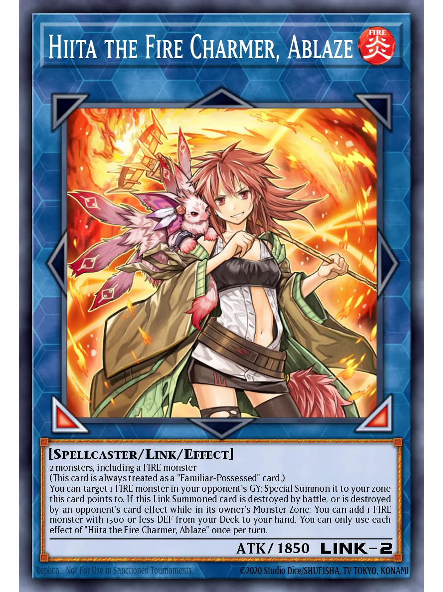 Hiita the Fire Charmer, Ablaze - RA04-EN074 - Platinum Secret Rare 1