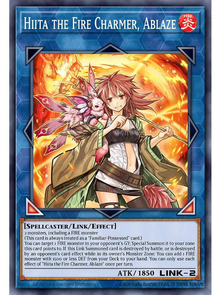 Hiita the Fire Charmer, Ablaze - RA04-EN074 - Platinum Secret Rare 1