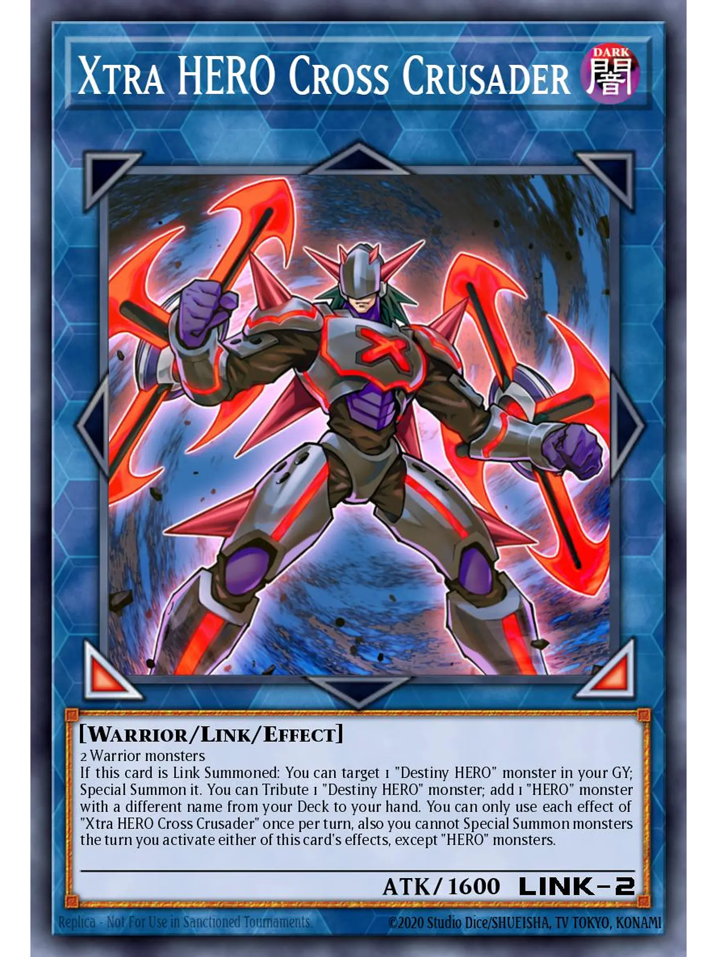 Xtra HERO Cross Crusader - RA04-EN076 - Platinum Secret Rare 1