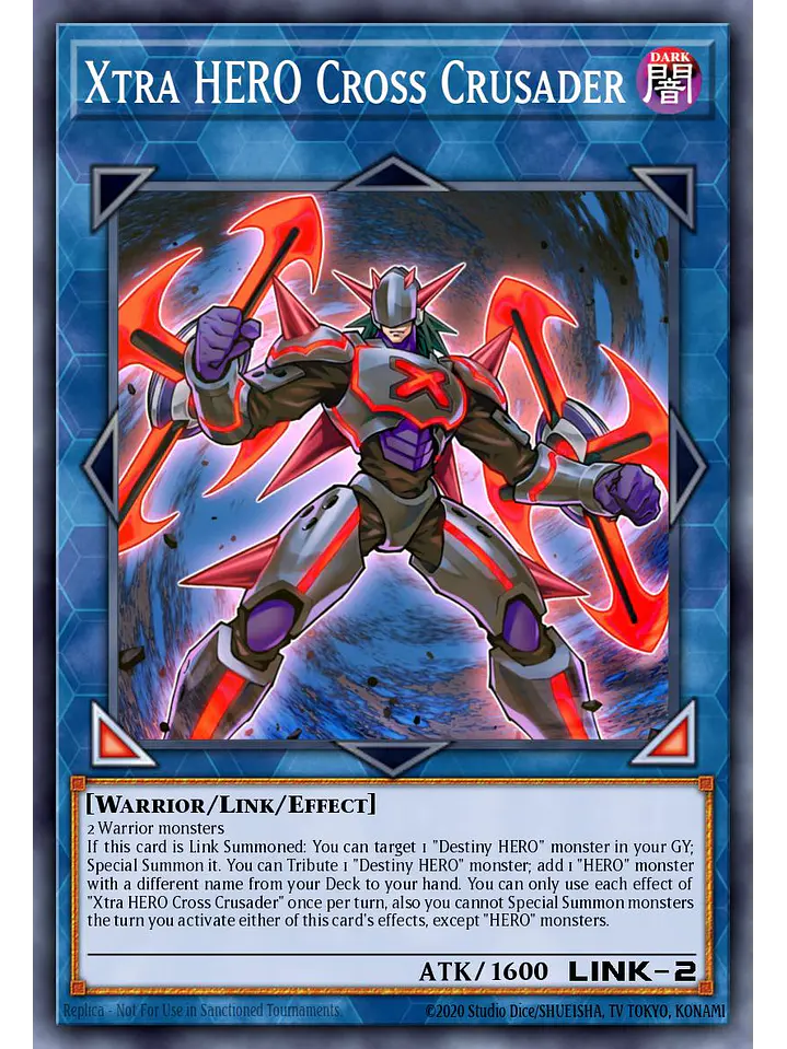 Xtra HERO Cross Crusader - RA04-EN076 - Platinum Secret Rare 1