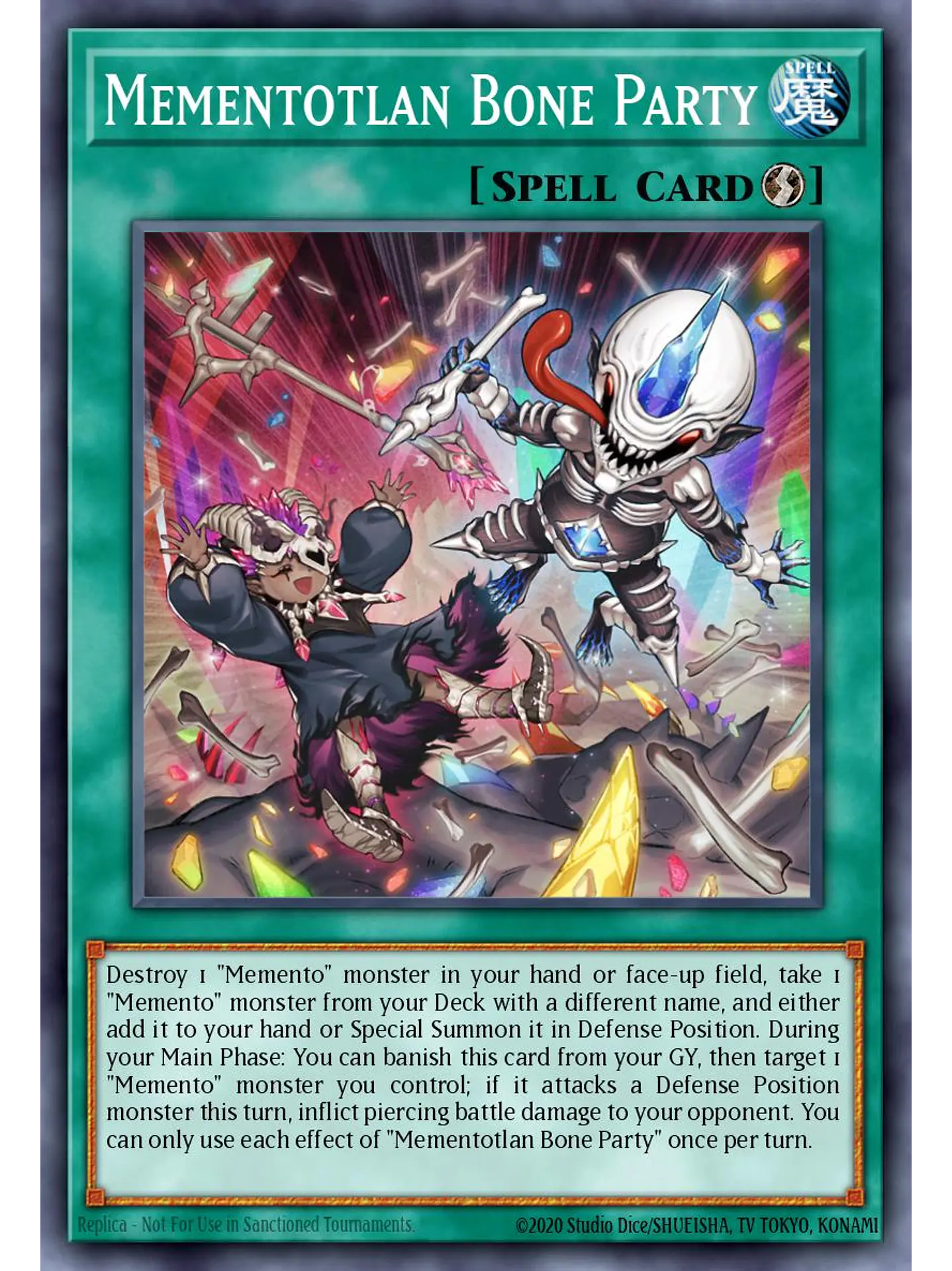 Mementotlan Bone Party - RA04-EN099 - Platinum Secret Rare 1