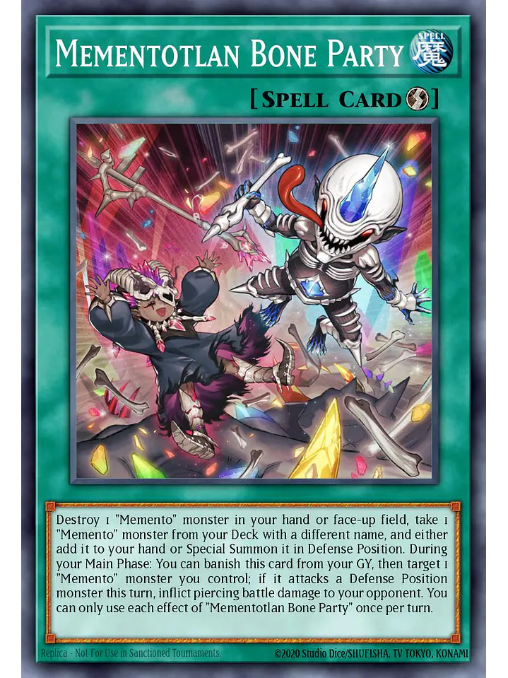 Mementotlan Bone Party - RA04-EN099 - Platinum Secret Rare 1