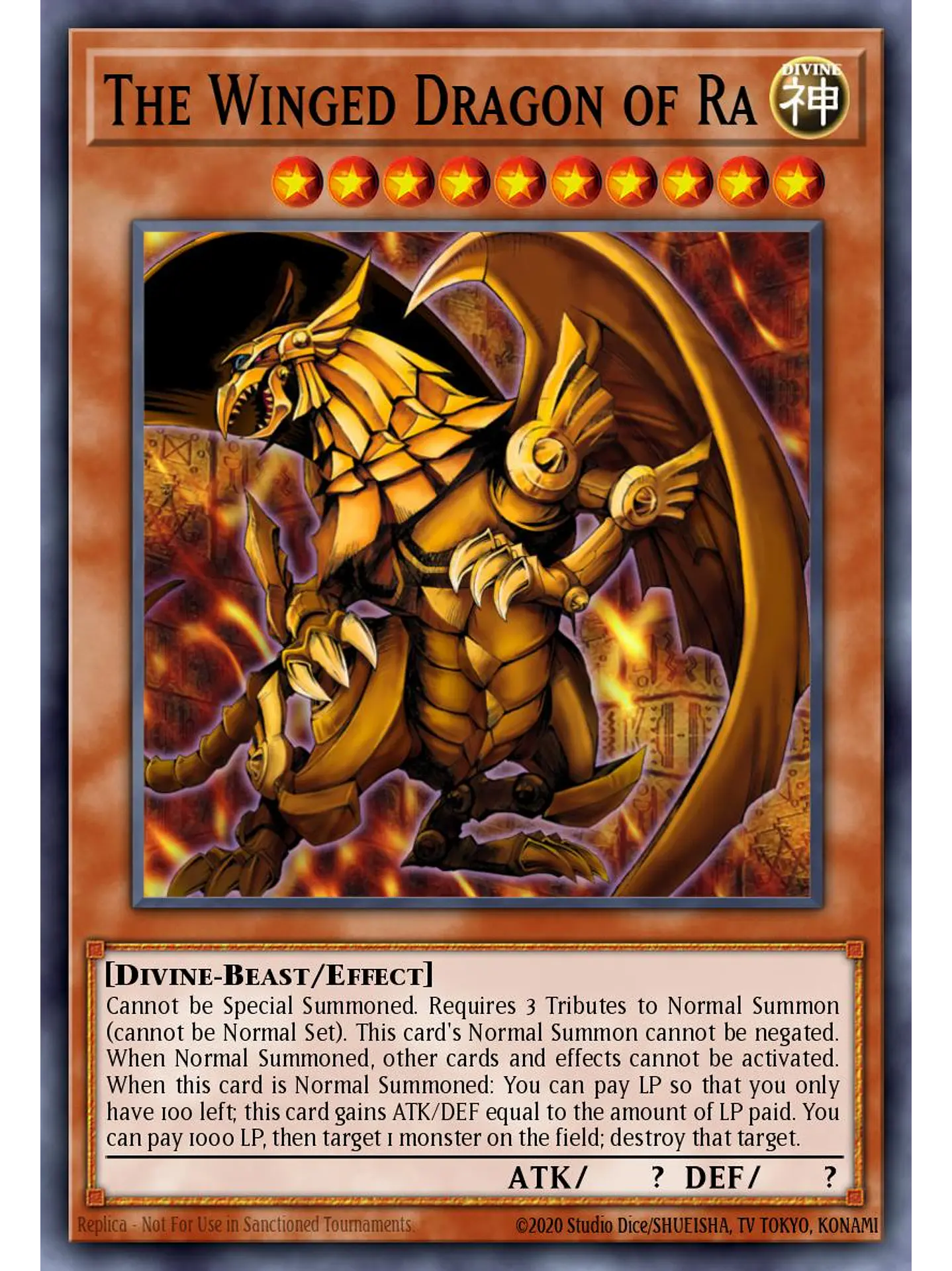 The Winged Dragon of Ra - RA04-EN118 - Platinum Secret Rare 1