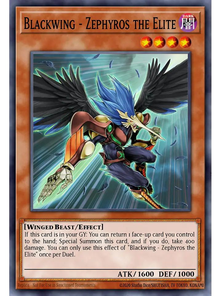 Blackwing – Zephyros the Elite - RA04-EN145 - Platinum Secret Rare 1