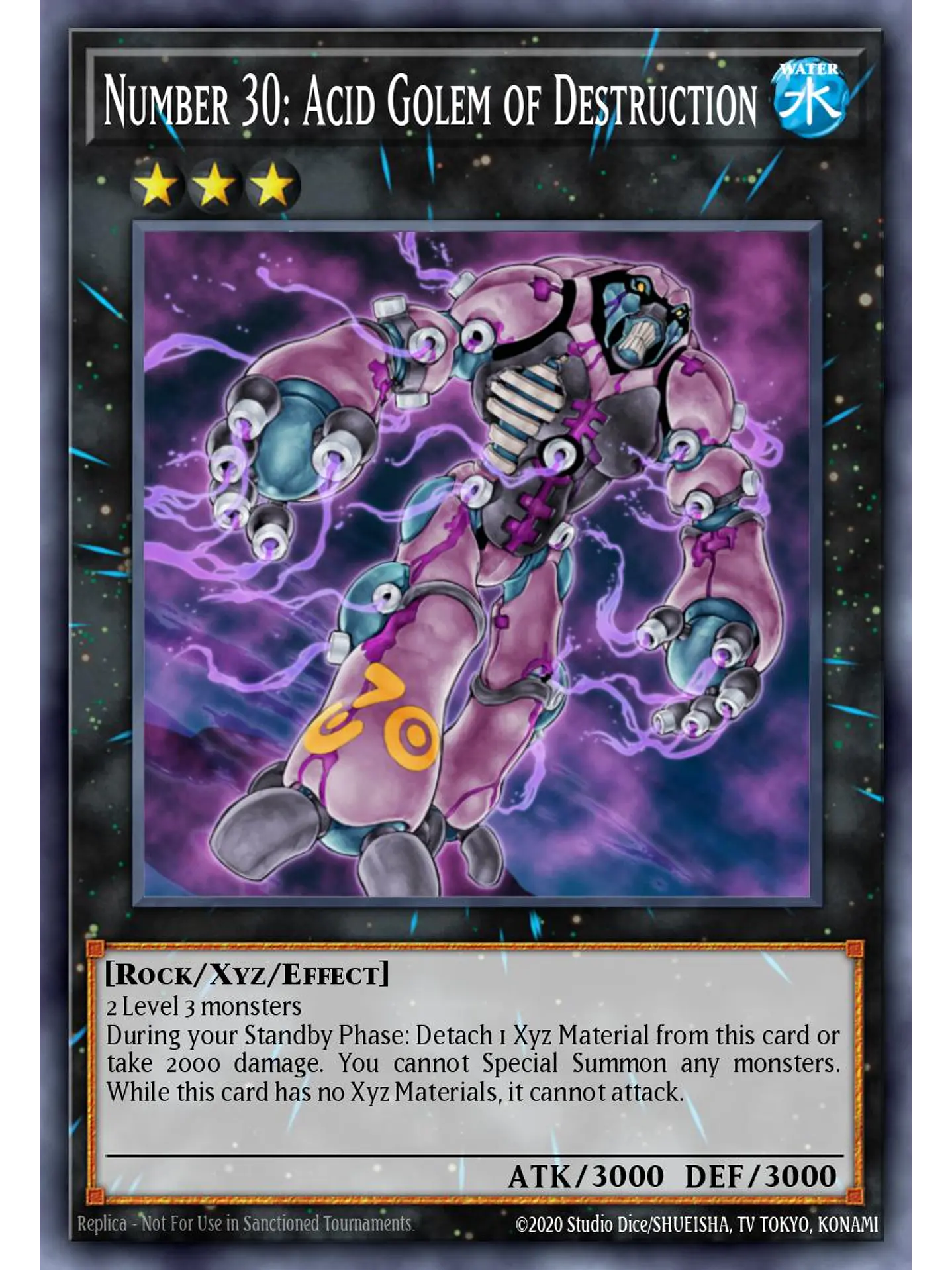 Number 30: Acid Golem of Destruction - RA04-EN165 - Platinum Secret Rare 1
