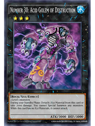 Number 30: Acid Golem of Destruction - RA04-EN165 - Platinum Secret Rare