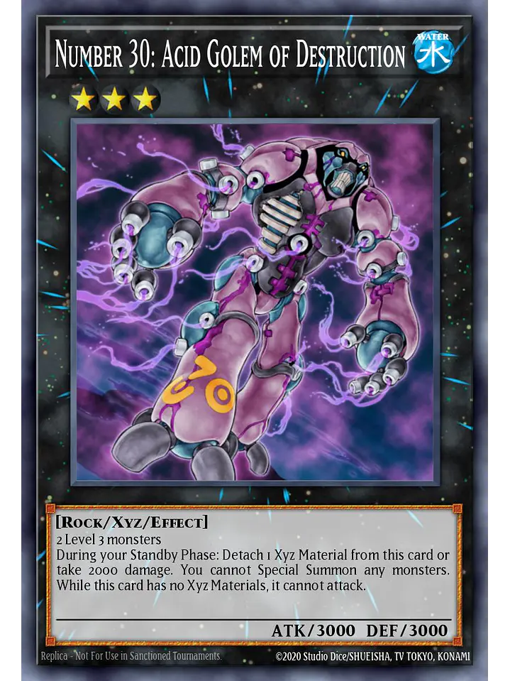 Number 30: Acid Golem of Destruction - RA04-EN165 - Platinum Secret Rare 1