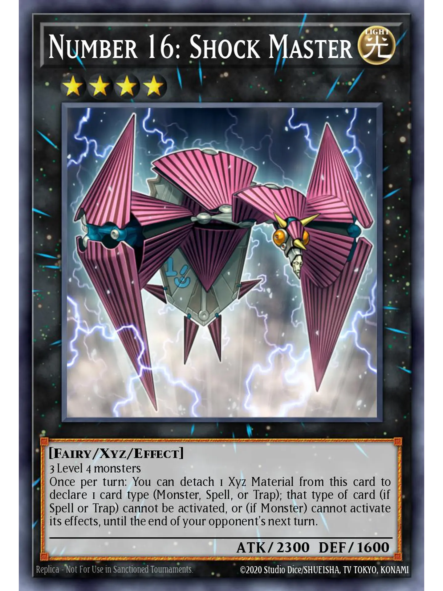 Number 16: Shock Master - RA04-EN166 - Platinum Secret Rare 1