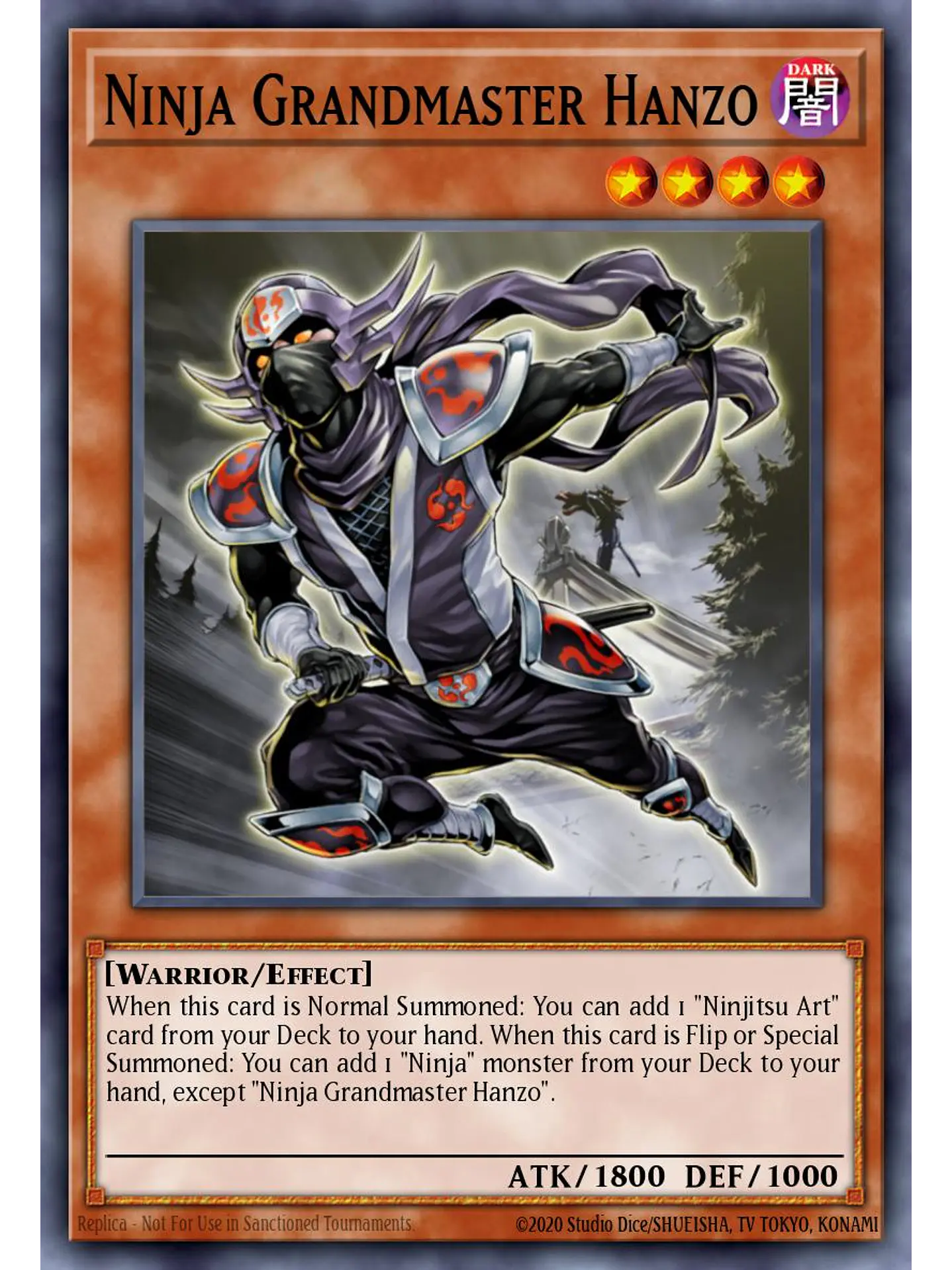 Ninja Grandmaster Hanzo - RA04-EN173 - Platinum Secret Rare 1