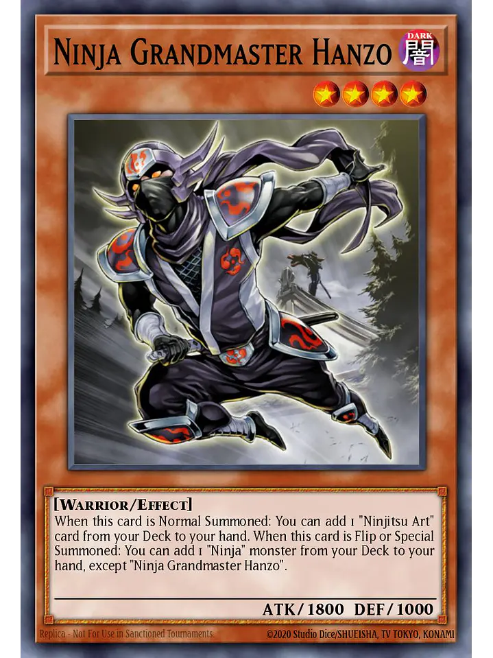 Ninja Grandmaster Hanzo - RA04-EN173 - Platinum Secret Rare 1