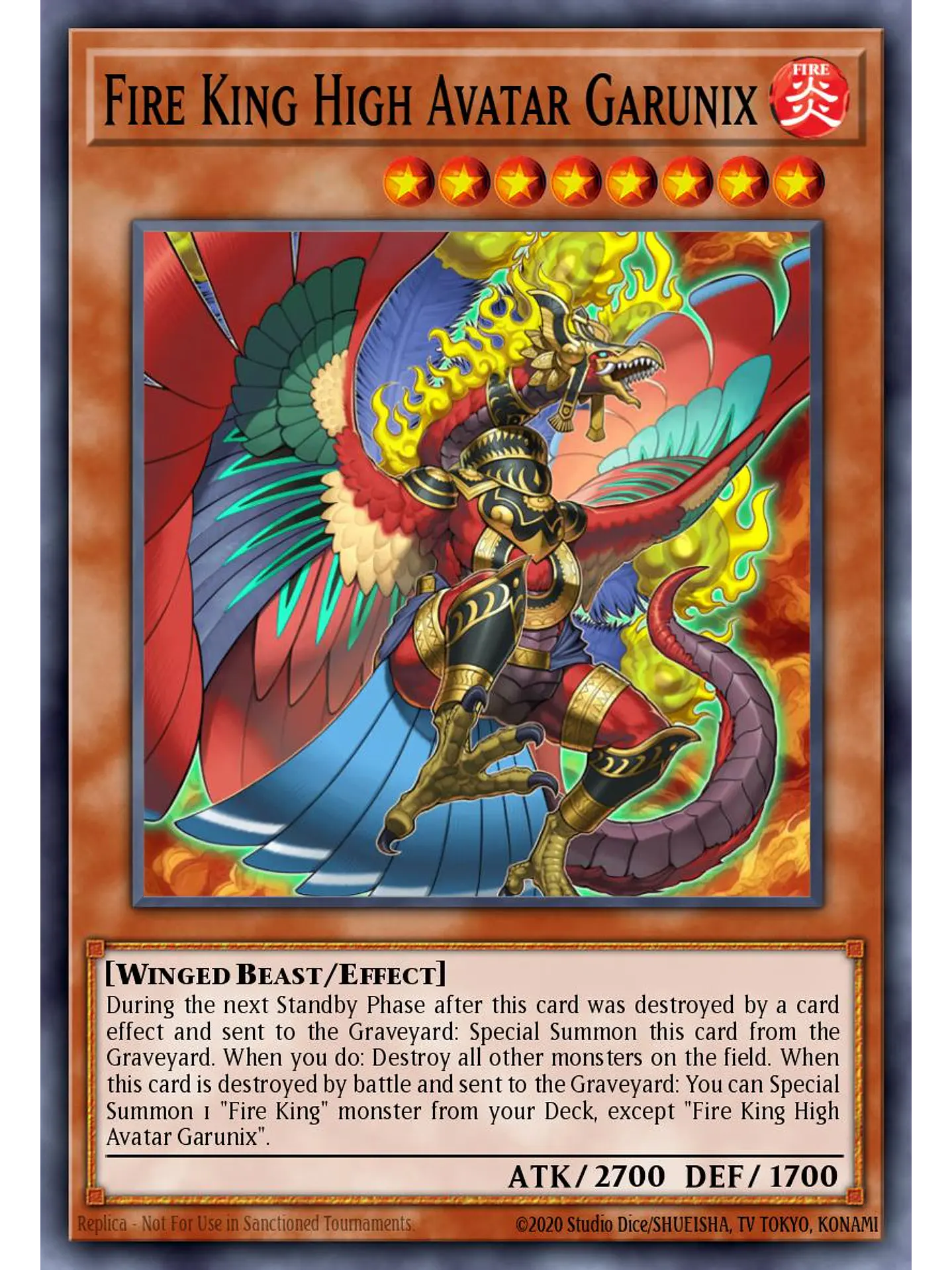 Fire King High Avatar Garunix - RA04-EN194 - Platinum Secret Rare 1