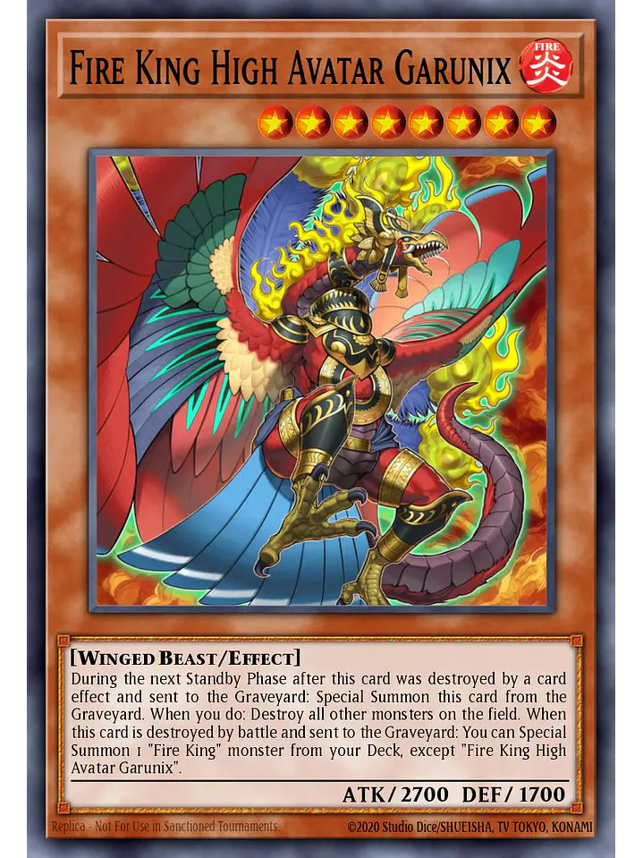 Fire King High Avatar Garunix - RA04-EN194 - Platinum Secret Rare 1