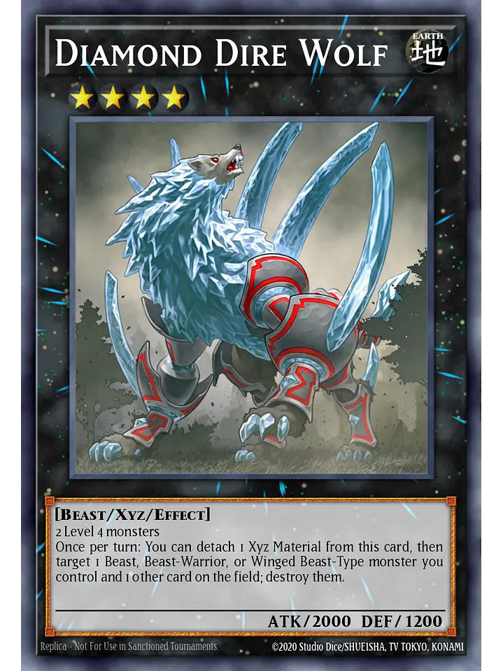 Diamond Dire Wolf - RA04-EN200 - Platinum Secret Rare 1