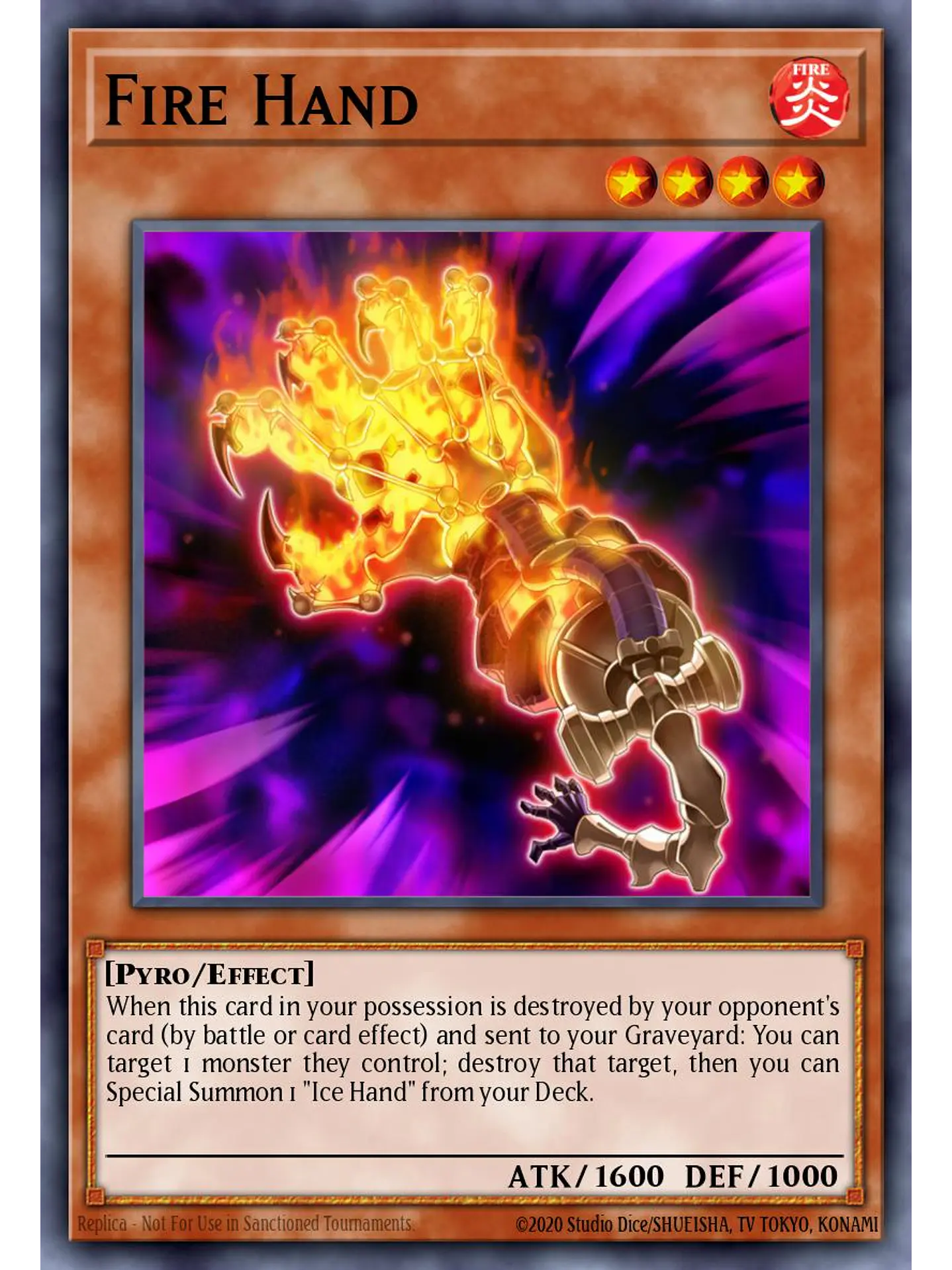 Fire Hand - RA04-EN224 - Platinum Secret Rare 1