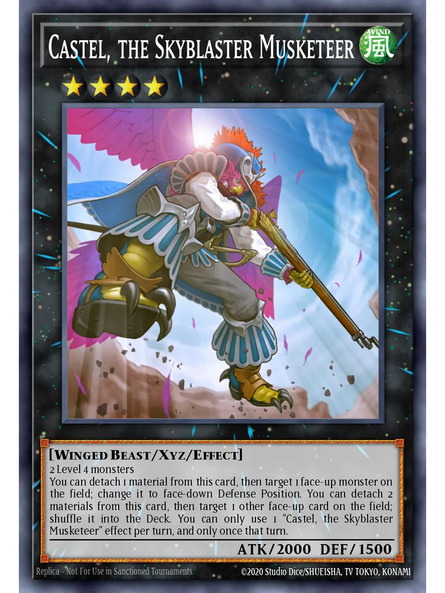 Castel, the Skyblaster Musketeer - RA04-EN230 - Platinum Secret Rare 1
