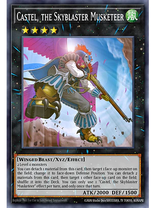 Castel, the Skyblaster Musketeer - RA04-EN230 - Platinum Secret Rare