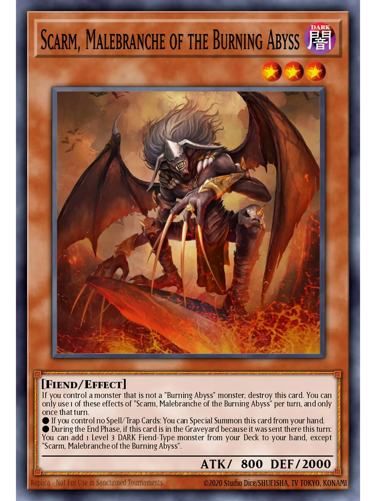 Scarm, Malebranche of the Burning Abyss - RA04-EN233 - Platinum Secret Rare 1