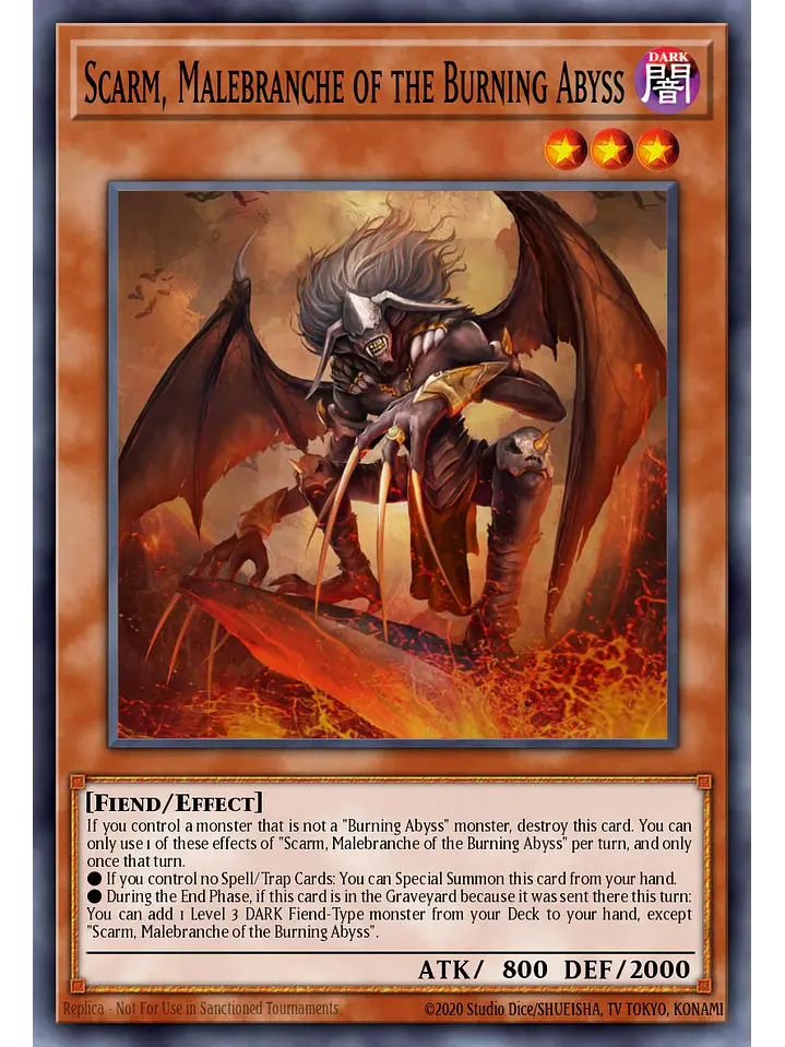 Scarm, Malebranche of the Burning Abyss - RA04-EN233 - Platinum Secret Rare 1