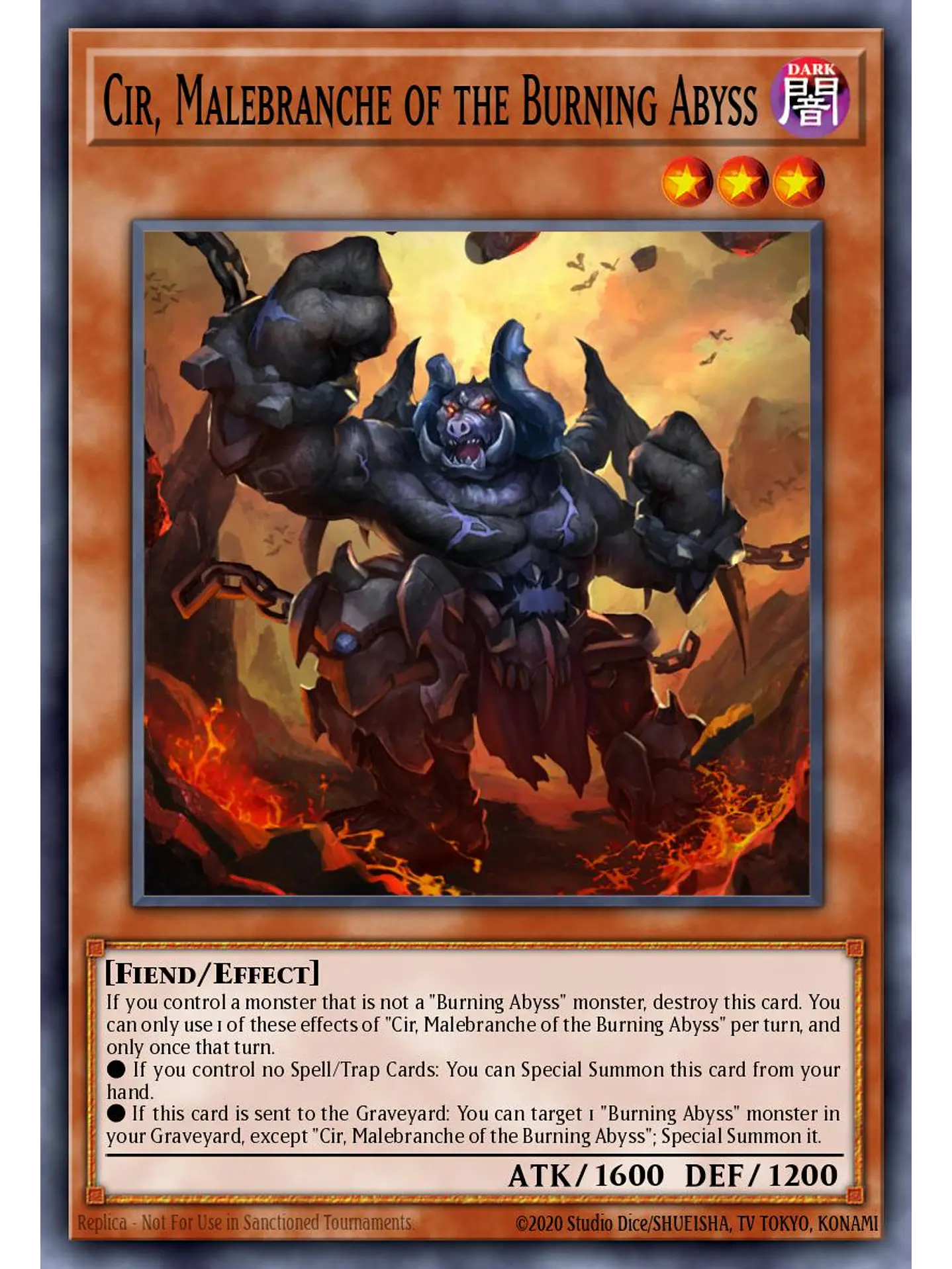 Cir, Malebranche of the Burning Abyss - RA04-EN235 - Platinum Secret Rare 1
