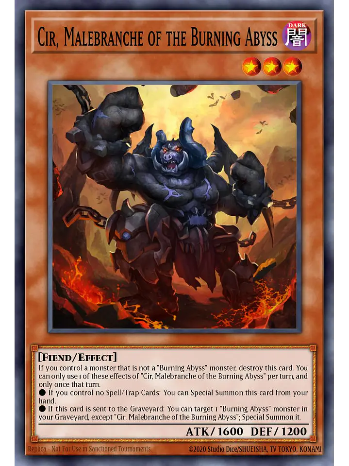 Cir, Malebranche of the Burning Abyss - RA04-EN235 - Platinum Secret Rare 1