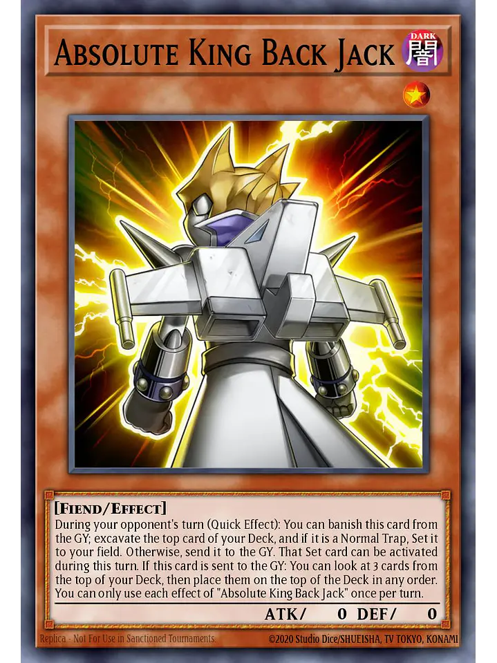 Absolute King Back Jack - RA04-EN244 - Platinum Secret Rare 1