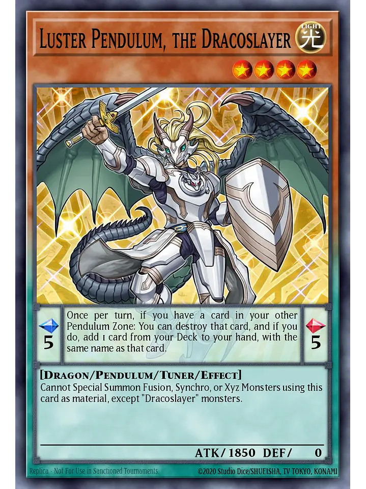 Luster Pendulum, the Dracoslayer - RA04-EN252 - Platinum Secret Rare 1